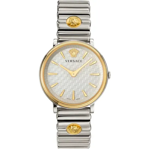 V Circle Ladies Watch Bicolor , female, Sizes: ONE SIZE - Versace - Modalova