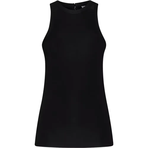 Schwarzes Flüssiges Jersey Tank Top , Damen, Größe: XS - TotêMe - Modalova