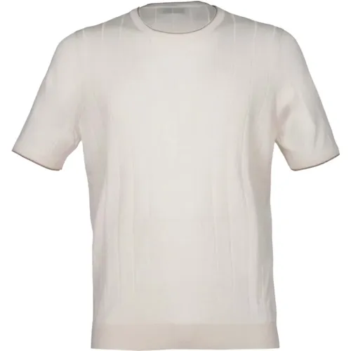 Seidenhemd mit Kontrastkragen Weiß , Herren, Größe: XL - Gran Sasso - Modalova