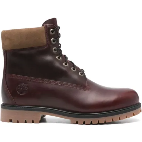 Bordeaux Leather Waterproof Boots , male, Sizes: 8 1/2 UK, 7 1/2 UK, 8 UK, 7 UK, 10 UK, 11 UK, 9 1/2 UK, 6 UK, 9 UK - Timberland - Modalova