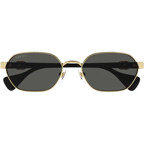 Hexagonale Sonnenbrille Mini Running Stil , unisex, Größe: 56 MM - Gucci - Modalova
