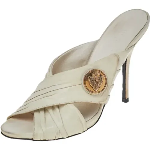 Pre-owned Leder sandals , Damen, Größe: 39 EU - Gucci Vintage - Modalova