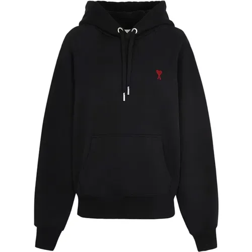 Cotton Hooded Sweatshirt Aw23 , female, Sizes: S, M - Ami Paris - Modalova