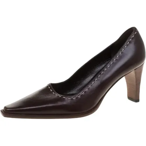 Pre-owned Leather heels , unisex, Sizes: 1 UK - Gucci Vintage - Modalova