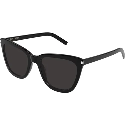 Sunglasses SL 548 SLIM,Transparent Gelb/Braun Getönte Sonnenbrille SL 548 Slim - Saint Laurent - Modalova