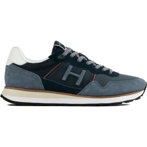 Luxuriöse Suede Leather Mix Sneakers , Herren, Größe: 43 EU - Hackett - Modalova