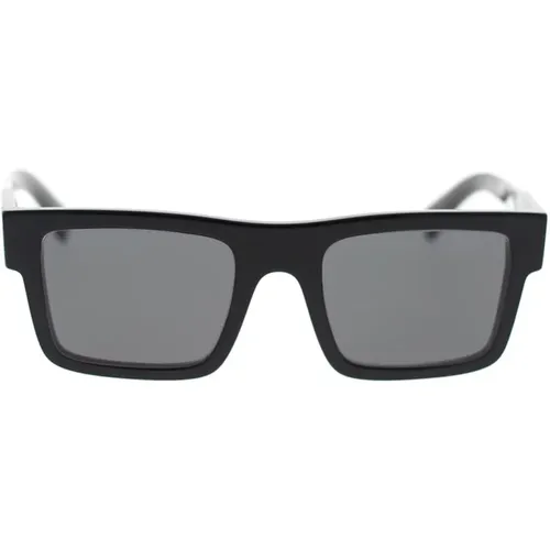 Klassische Rechteckige Sonnenbrille , unisex, Größe: 52 MM - Prada - Modalova