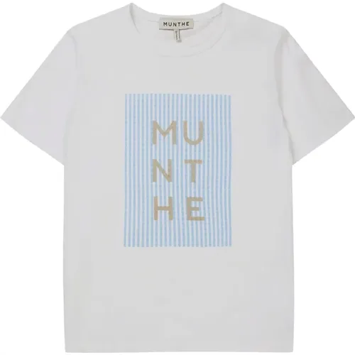 Lora T-Shirt mit Steinprint Munthe - Munthe - Modalova