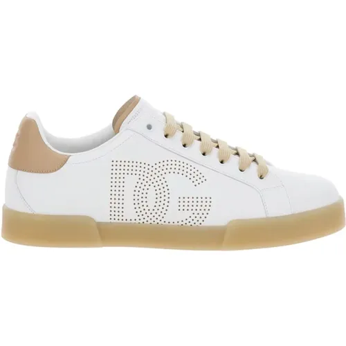 Sneakers with Portofino Logo , male, Sizes: 10 1/2 UK, 10 UK, 8 UK, 11 UK, 7 UK, 7 1/2 UK, 9 UK, 9 1/2 UK - Dolce & Gabbana - Modalova