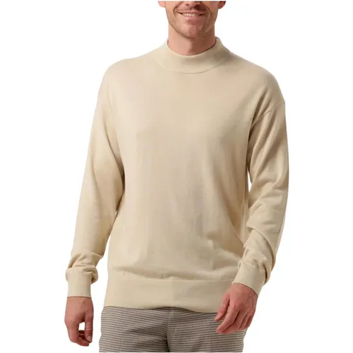 Locker geschnittener Mock Neck Sweater , Herren, Größe: S - Scotch & Soda - Modalova