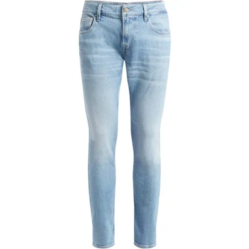 Skinny Fit Blaue Denim Jeans , Herren, Größe: W34 L32 - Guess - Modalova