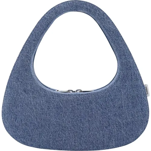 Blaue Denim-Handtasche mit Reißverschluss , Damen, Größe: ONE Size - Coperni - Modalova