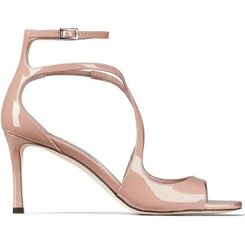 Salmon Patent Leather Sandals , female, Sizes: 3 UK - Jimmy Choo - Modalova