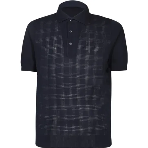 Check Polo Shirt Short Sleeve , male, Sizes: M - Lardini - Modalova