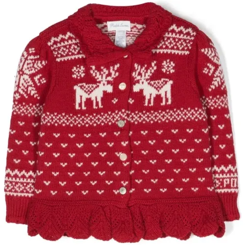 Roter Multi Rentier Pullover Cardigan - Polo Ralph Lauren - Modalova