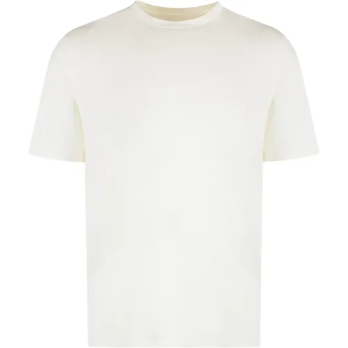 Geripptes Baumwoll-Crew-Neck T-Shirt , Herren, Größe: M - Jil Sander - Modalova