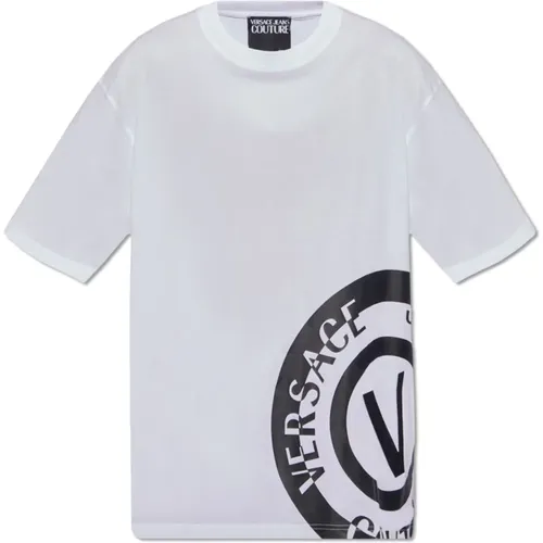 T-Shirt mit Logo , Herren, Größe: S - Versace Jeans Couture - Modalova