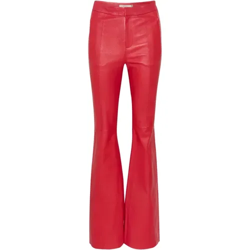 Rote Flare Lederhose Gestuz - Gestuz - Modalova