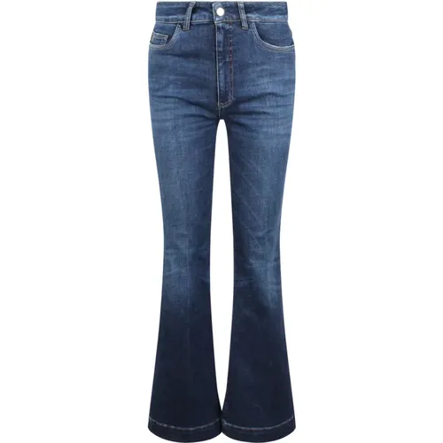 Flare Jeans Regular Fit Reißverschluss , Damen, Größe: W28 - Nine In The Morning - Modalova