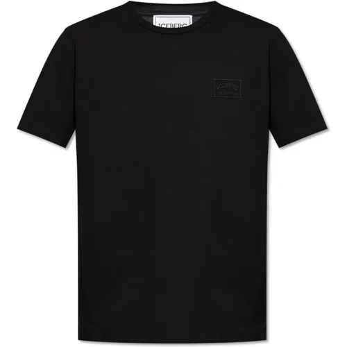 T-Shirt mit Logo , Herren, Größe: XL - Iceberg - Modalova