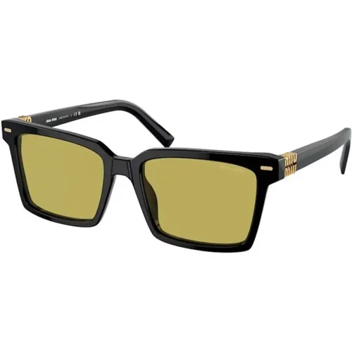 Stylish Sunglasses with Olive Green Lenses , unisex, Sizes: 55 MM - Miu Miu - Modalova