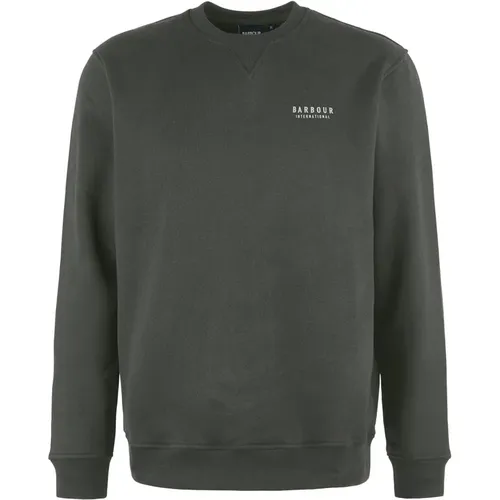 Crew Neck Sweatshirt mit Grafiklogo , Herren, Größe: S - Barbour - Modalova