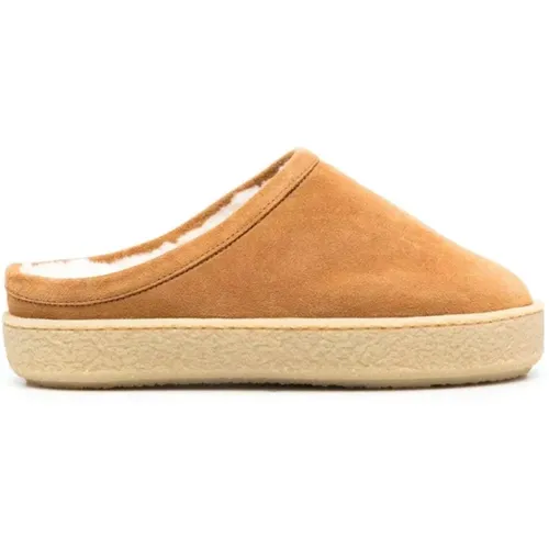 Suede Flatform Mules mit Shearling-Futter , Damen, Größe: 39 EU - Isabel marant - Modalova