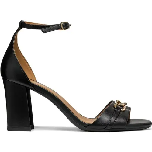 Schwarze flache Sandalen für Frauen , Damen, Größe: 37 EU - Geox - Modalova
