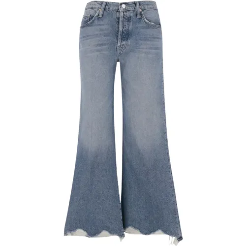 Ausgestellte Jeans aus Denim mit Fransensaum , Damen, Größe: W26 - Mother - Modalova