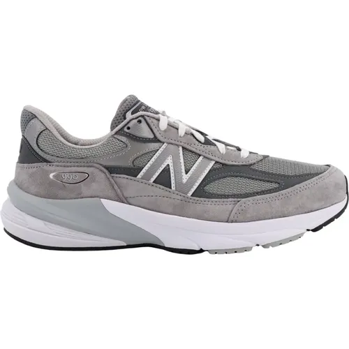 Graue Stoff- und Wildledersneakers , Herren, Größe: 42 1/2 EU - New Balance - Modalova