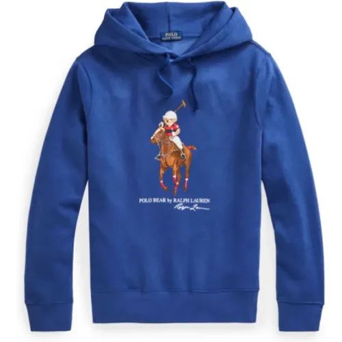 Blau Yacht Polo Spieler Hoodie , Herren, Größe: L - Polo Ralph Lauren - Modalova