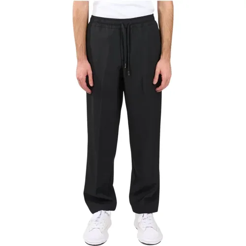 Virgin wool loose fit trousers , male, Sizes: L, S, M, XL - Costumein - Modalova