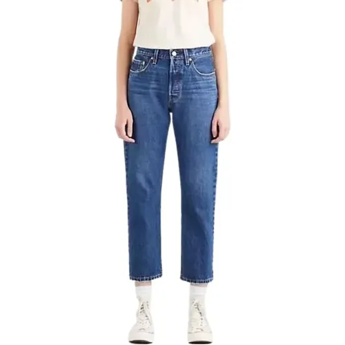 Levi's , Jeans donna 36200 0224 - 501 Crop-Orinda Troy Horse , female, Sizes: W31 L28, W26 L28, W24 L28, W23 L28, W28 L28, W29 L28 - Levis - Modalova