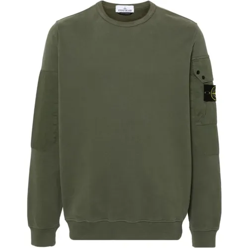 Crew Neck Sweater with Patch , male, Sizes: 2XL, XL, S, L, M - Stone Island - Modalova