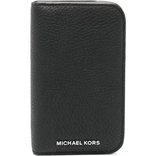 Snap Wallet in Leather , male, Sizes: ONE SIZE - Michael Kors - Modalova