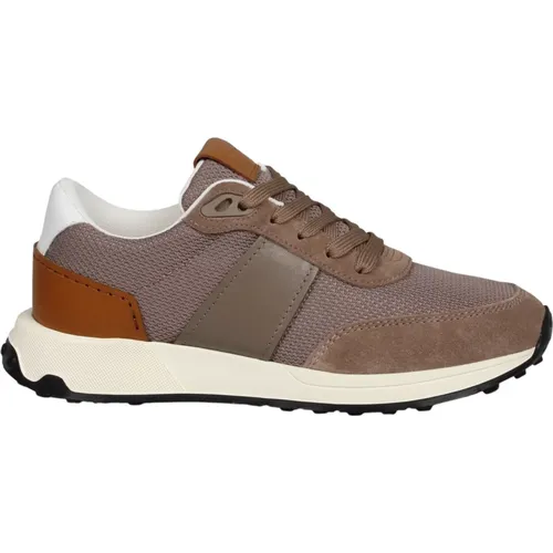 Leather and Fabric Sneakers Ss24 , male, Sizes: 9 1/2 UK, 8 UK, 7 UK, 10 UK, 8 1/2 UK, 7 1/2 UK, 5 UK, 9 UK, 6 UK - TOD'S - Modalova