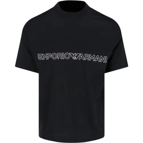 Logo Cotton T-shirt , male, Sizes: L - Emporio Armani - Modalova