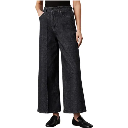 Dunkle Denim Weite Knöchel Jeans , Damen, Größe: W25 - Calvin Klein - Modalova