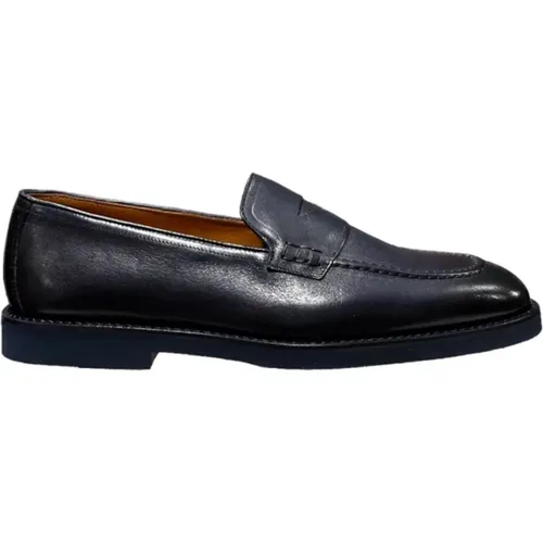 Blaue Mokassin Schuh , Herren, Größe: 43 EU - Doucal's - Modalova