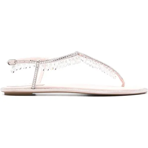 Jewelled Low Sandals , female, Sizes: 4 1/2 UK, 4 UK - René Caovilla - Modalova