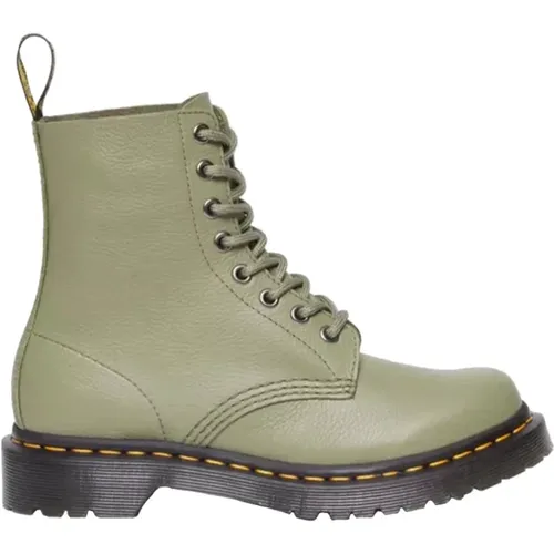 Muted Olive Pascal Leather Boots , female, Sizes: 5 UK, 7 UK - Dr. Martens - Modalova