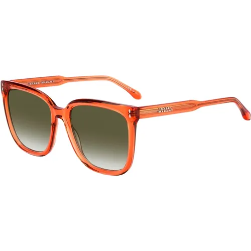 Coral/Green Shaded Sunglasses , female, Sizes: 57 MM - Isabel marant - Modalova