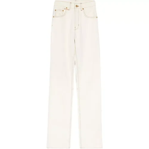 Weiße Straight Leg Jeans , Damen, Größe: W29 - Jacquemus - Modalova