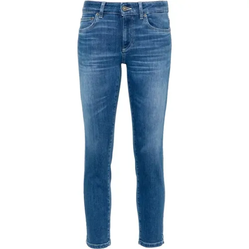 Blaue Skinny Cut Denim Jeans , Damen, Größe: W25 - Dondup - Modalova