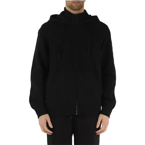 Kapuzen-Sweatshirt mit Reißverschluss aus angerauter Baumwolle , Herren, Größe: 2XL - Calvin Klein Jeans - Modalova