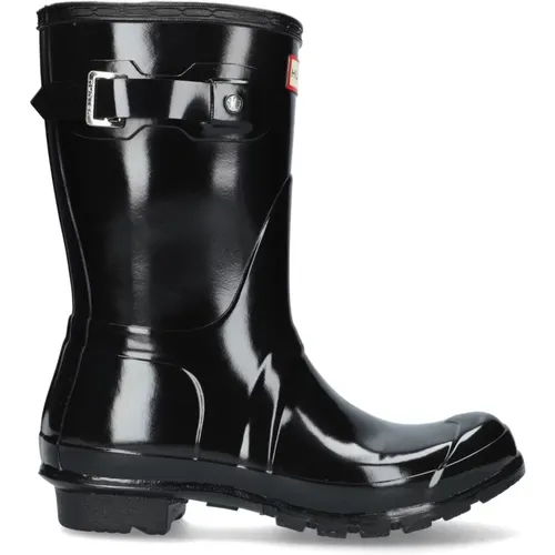 Short Original Rain Boot Glossy , female, Sizes: 4 UK, 3 UK, 7 UK, 5 UK, 6 UK - Hunter - Modalova