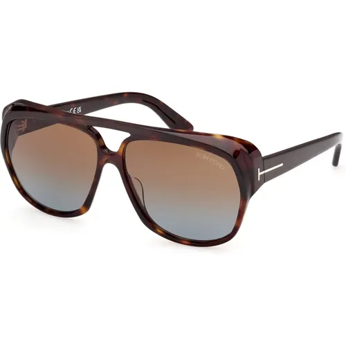 Stylische Sonnenbrille Jayden Braun , Herren, Größe: 61 MM - Tom Ford - Modalova