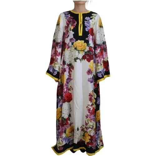 Luxuriöses Seiden Ortensia Print Kleid - Dolce & Gabbana - Modalova