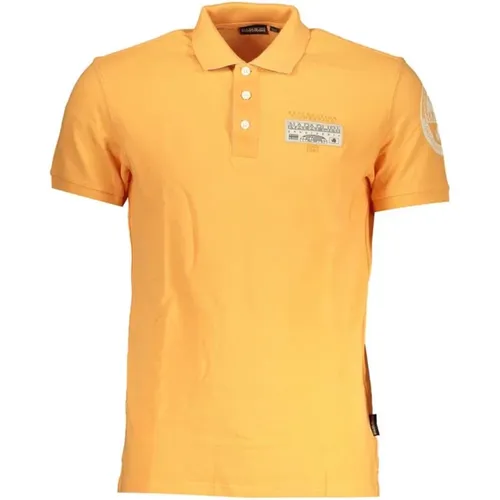 Luxus Polo Shirt mit Kontrastdetails , Herren, Größe: XL - Napapijri - Modalova