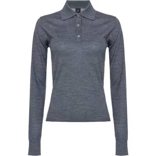 Graues Polo-Shirt Damenmode PINKO - pinko - Modalova